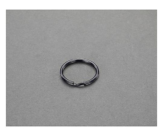 エスコ 21.5x1.6mm キーリング(ブラック/スチール製/10個) EA638D-301 1パック(ご注文単位1パック)【直送品】
