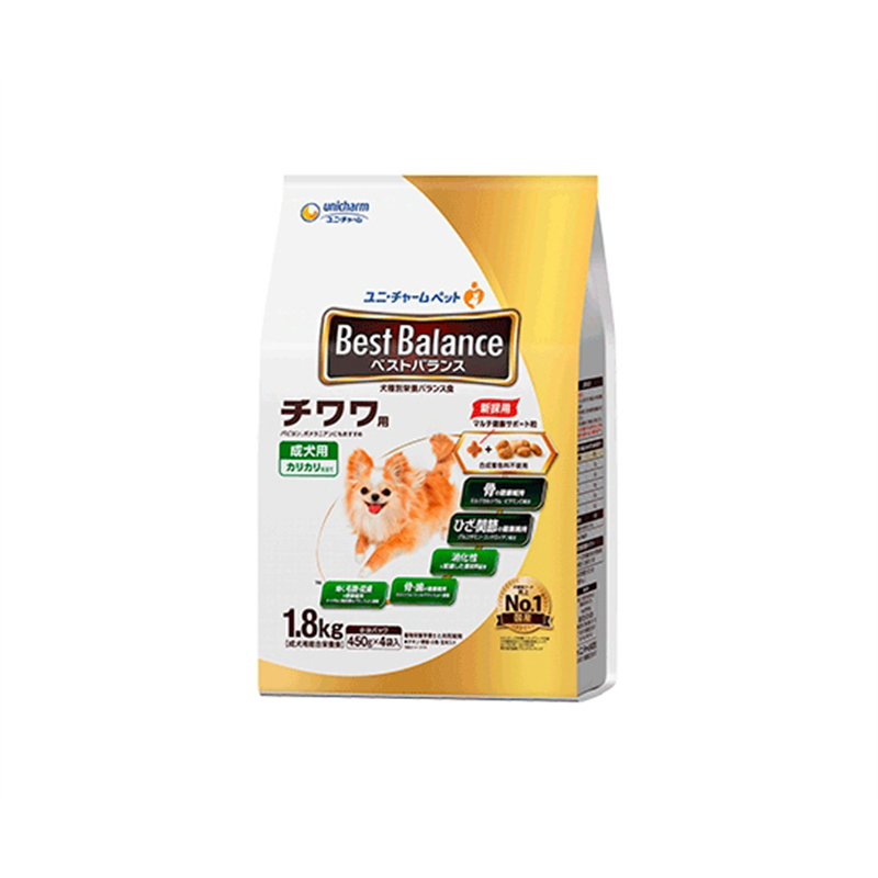 ユニ・チャーム ベストバランス カリカリ仕立て チワワ用 成犬用 1.8kg  1個（ご注文単位1個）【直送品】