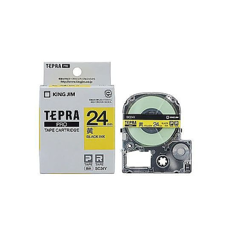 キングジム 24mm テープカセット(黄) EA761DK-245 1個(ご注文単位1個)【直送品】