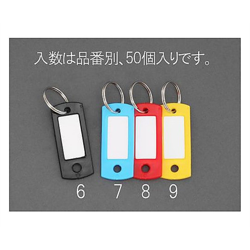 エスコ 22x53mm ネームタグ(ブラック/50個) EA956VL-6 1pk(ご注文単位1pk)【直送品】