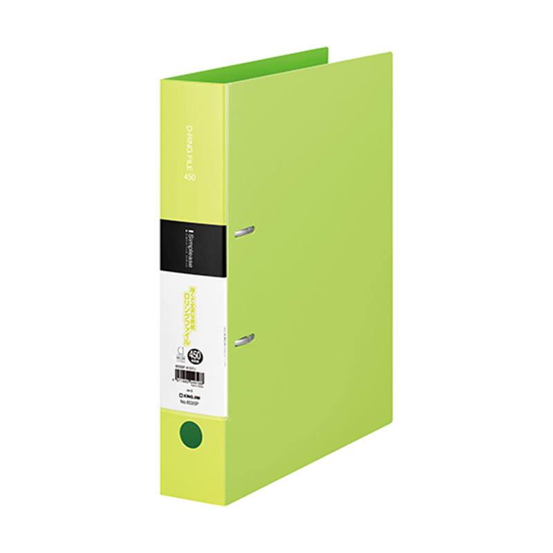キングジム シンプリーズ Dリングファイル 黄緑 653SP 1冊(ご注文単位1冊)【直送品】