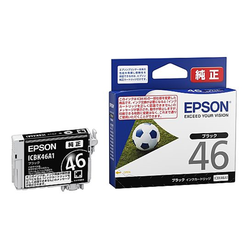 エプソン インクカートリッジ(ブラック) ICBK46A1 1個(ご注文単位1個)【直送品】