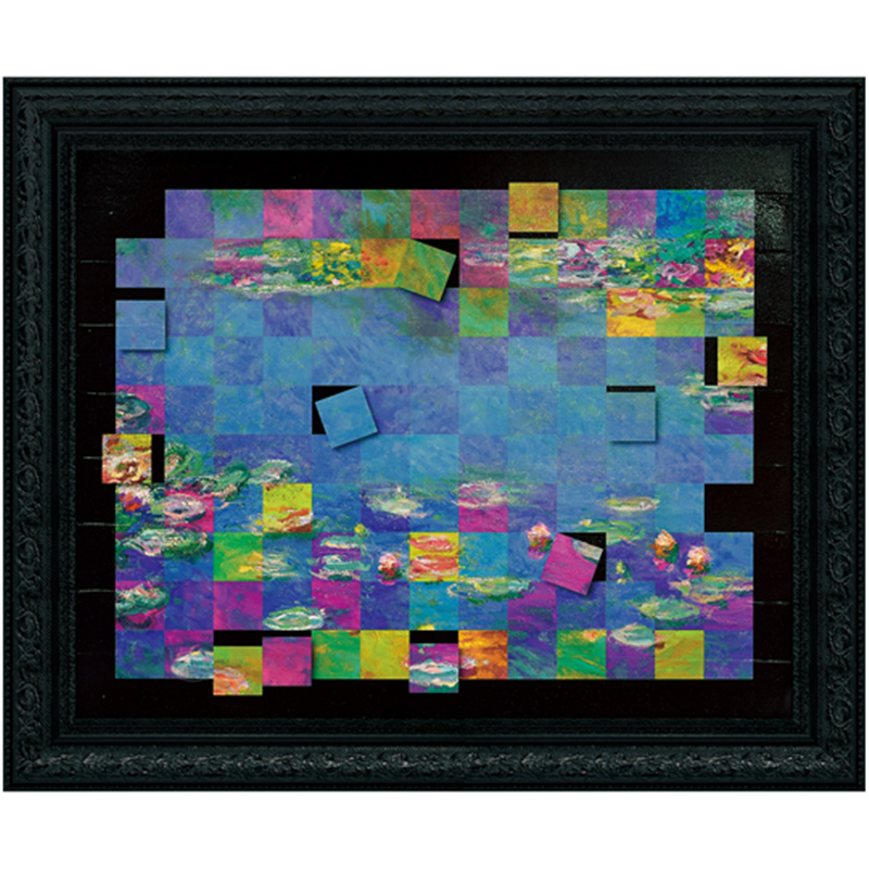 ユーパワー 名画モザイクアート ~アートフレーム~(モネ｢睡蓮(Mサイズ)｣) AM-09004 1個（ご注文単位1個）【直送品】