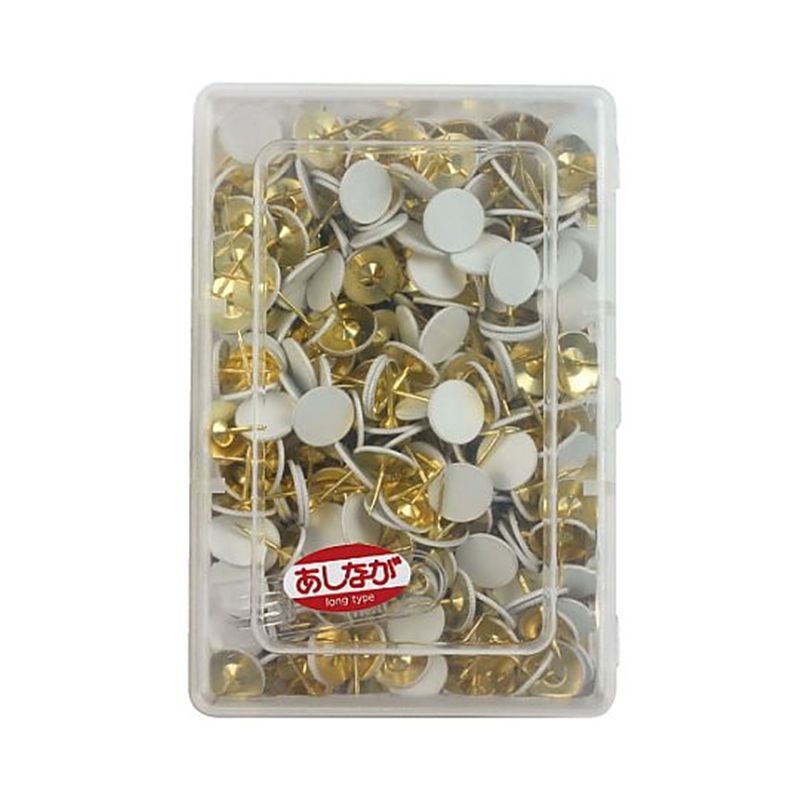 ミツヤ 二重画鋲足長着色白 500本×5箱入 NLC-500 1ケース（ご注文単位1ケース）【直送品】