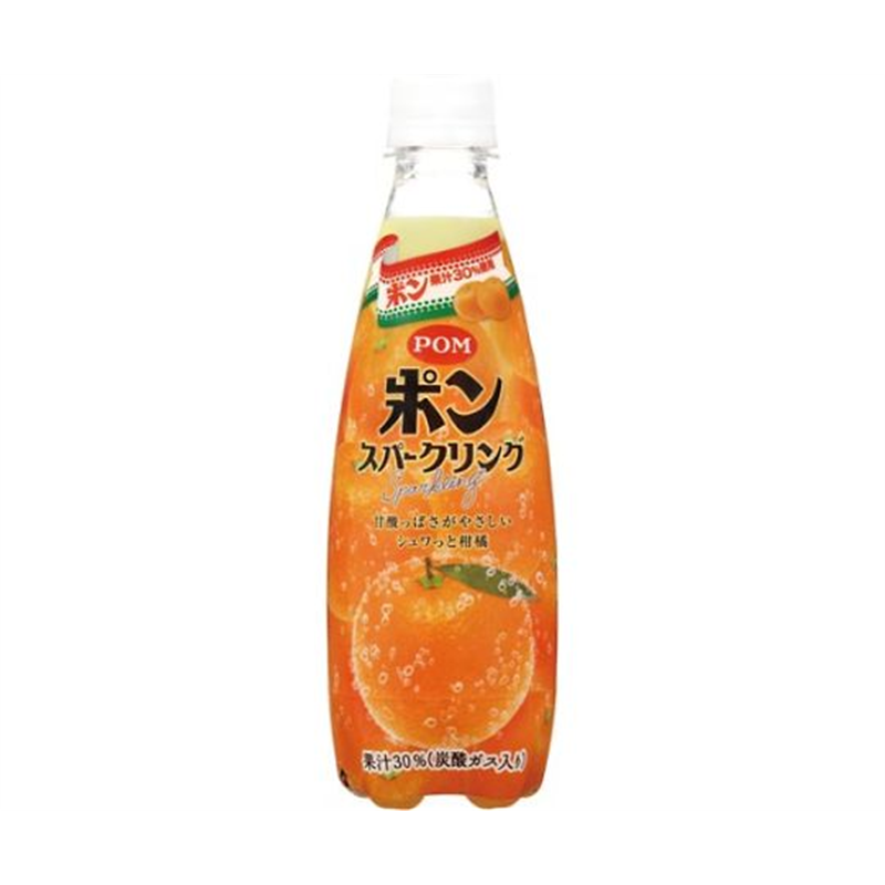 えひめ飲料 POM ポンスパークリング 410mL 1ケース(24本入) 137960 1ケース※軽（ご注文単位1ケース）【直送品】