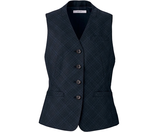 カーシーカシマ ENJOY ベスト CLASSICO GLEN PLAID ネイビー 9号 EAV806 1枚（ご注文単位1枚）【直送品】
