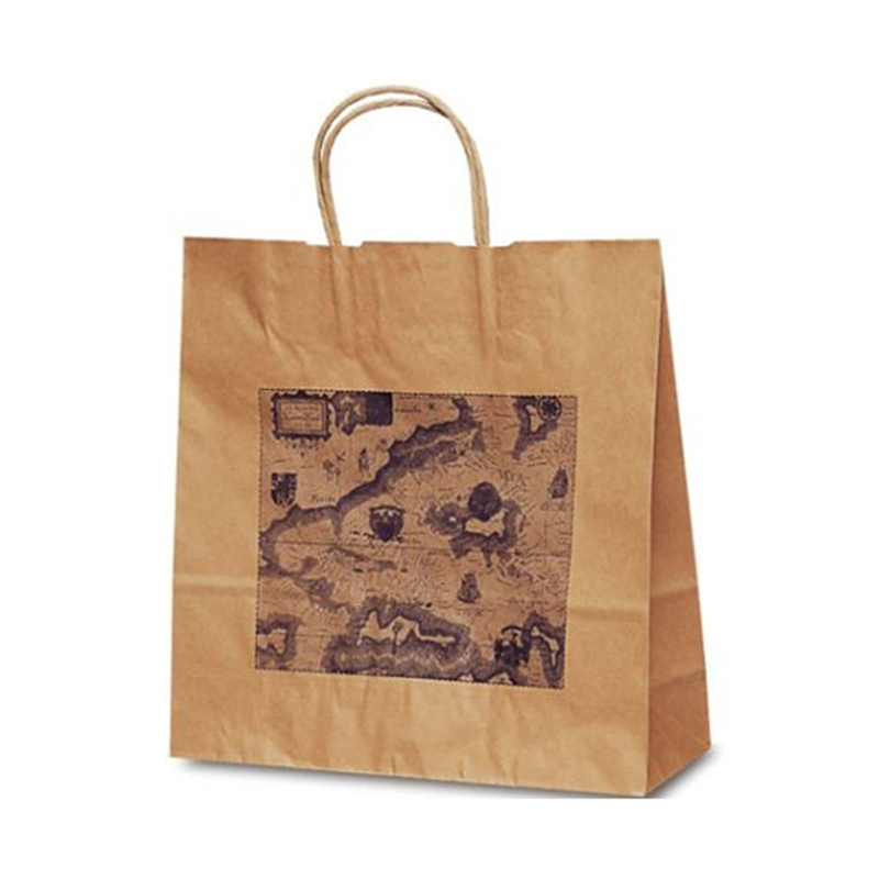 ベルベ 紙袋 自動紐手提袋 T-6 マップ 200枚 1608 1ケース（ご注文単位1ケース）【直送品】