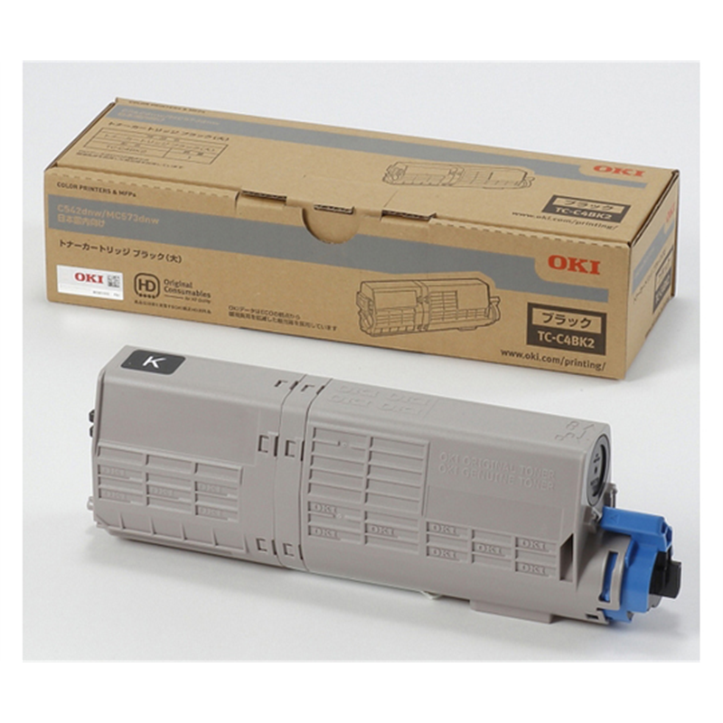 OKI トナーカートリッジ(大)ブラック(MC573dnw/C542dnw) TC-C4BK2 1個(ご注文単位1個)【直送品】