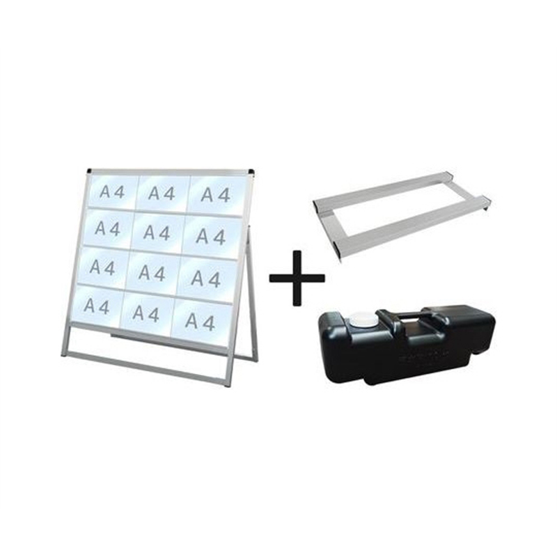 常磐精工 バリウスカードケーススタンド看板 A4横12片面 ウエイトアーム・水タンクセット VACCSK-A4Y12K-3SET 1個（ご注文単位1個）【直送品】