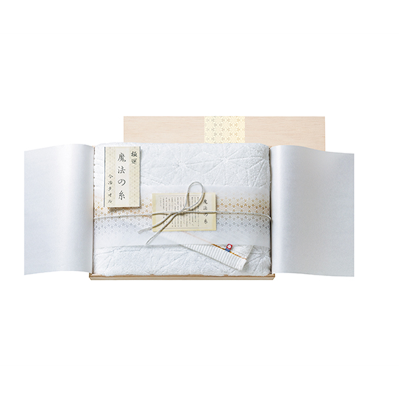 アズワン 極選魔法の糸 バスタオル(国産木箱入) MOK-050 1箱(ご注文単位1箱)【直送品】