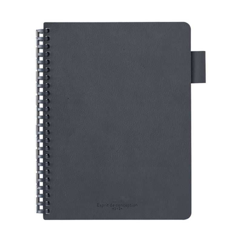 LIHITLAB オープンリングノート(合皮表紙)グレー N2993-27 1冊(ご注文単位1冊)【直送品】