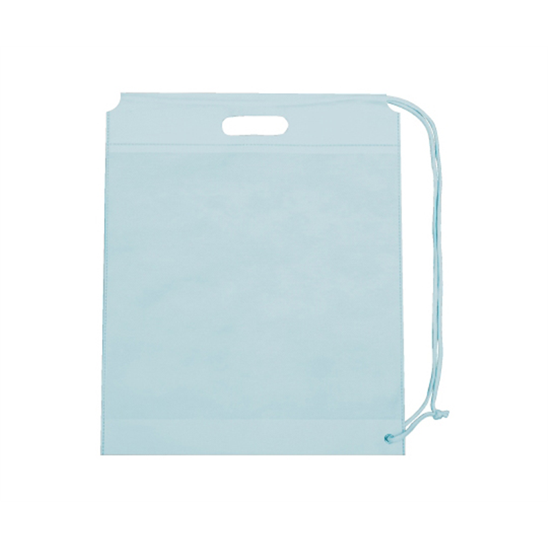 三和 不織布ショルダーバッグ ライトブルー 1ケース(500枚入) SW4049-4 1ケース（ご注文単位1ケース）【直送品】