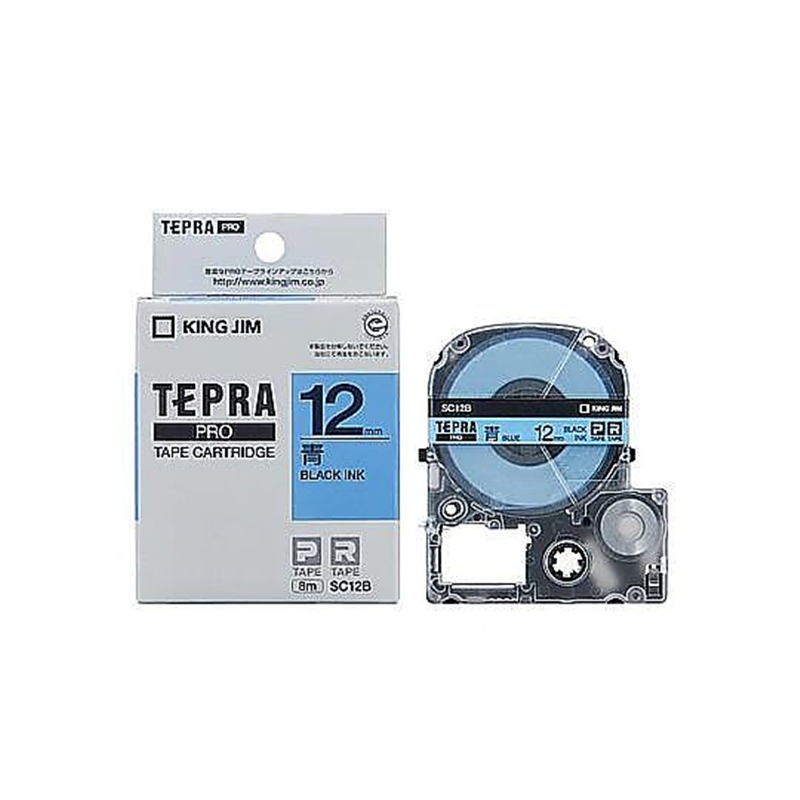 キングジム 12mm テープカセット(青) EA761DK-123 1個(ご注文単位1個)【直送品】