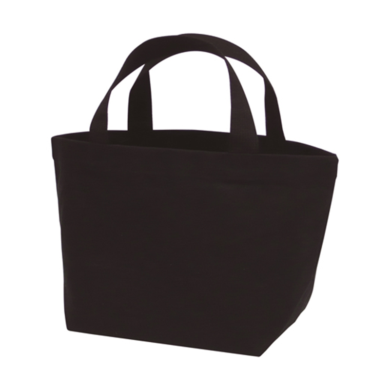 丸玉工業 厚手コットンバッグ トートSワイド(ブラック)100枚入  1ケース(ご注文単位1ケース)【直送品】