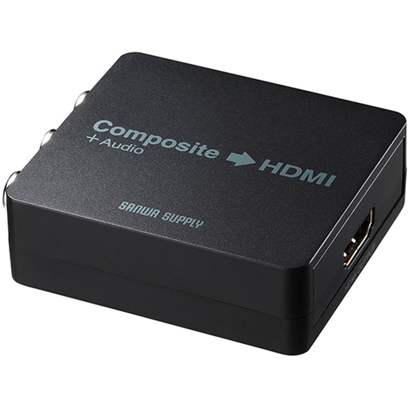 サンワサプライ コンポジット信号HDMI変換コンバータ VGA-CVHD4 1個（ご注文単位1個）【直送品】