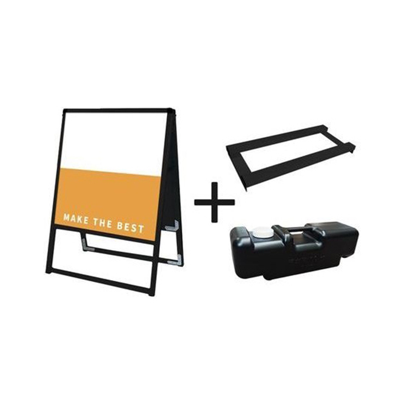 常磐精工 ブラックバリウススタンド看板 アルミ複合板 450×450両面 ウエイトアーム・水タンクセット BVASKAP-450X450R-3SET 1個（ご注文単位1個）【直送品】