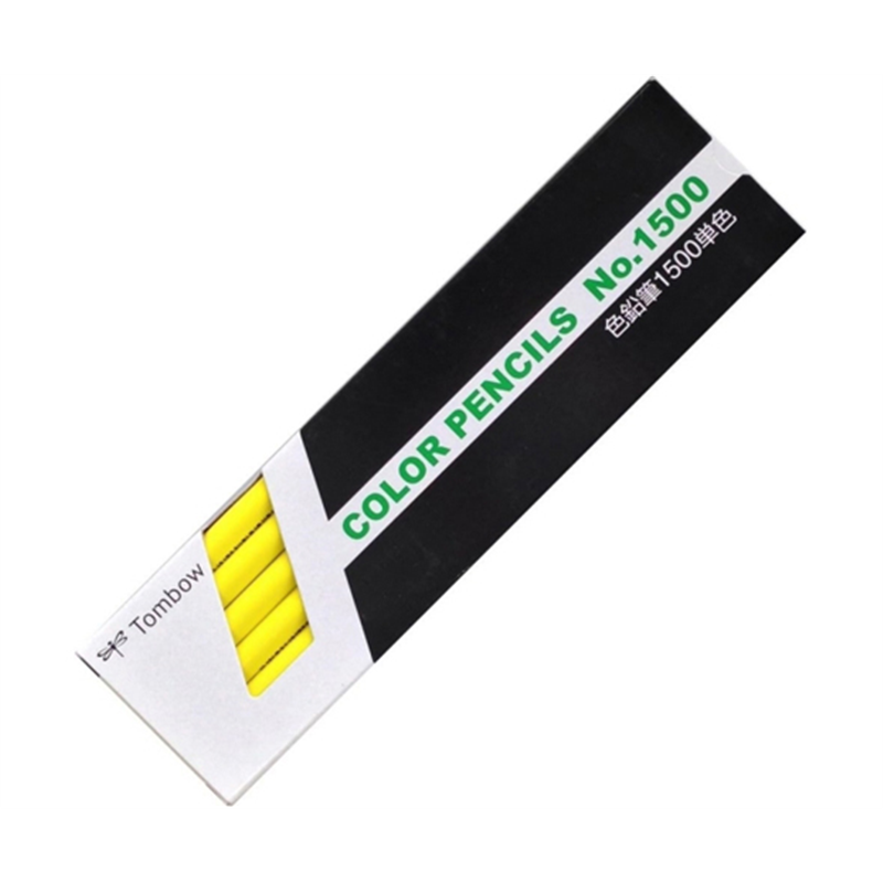 トンボ鉛筆 色鉛筆 1500 単色 れもんいろ レモン色 1ダース(12本入) 1500-02 1ダース(ご注文単位1ダース)【直送品】