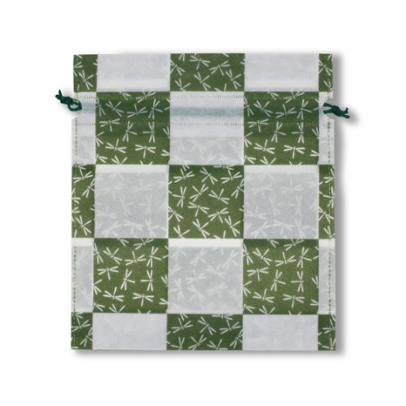 三和 不織布巾着C蜻蛉柄 ハーブ 1箱(1000枚入) SW2528CHTB-HV 1箱(ご注文単位1箱)【直送品】