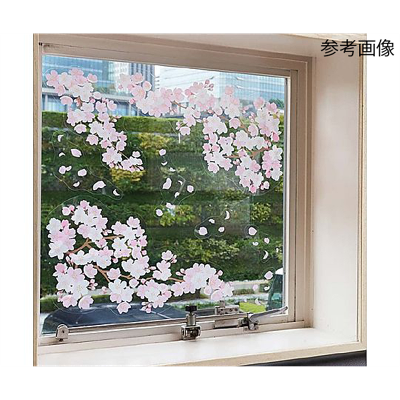 アズワン ウィンドウステッカー 桜 23-23-4-1 1個（ご注文単位1個）【直送品】