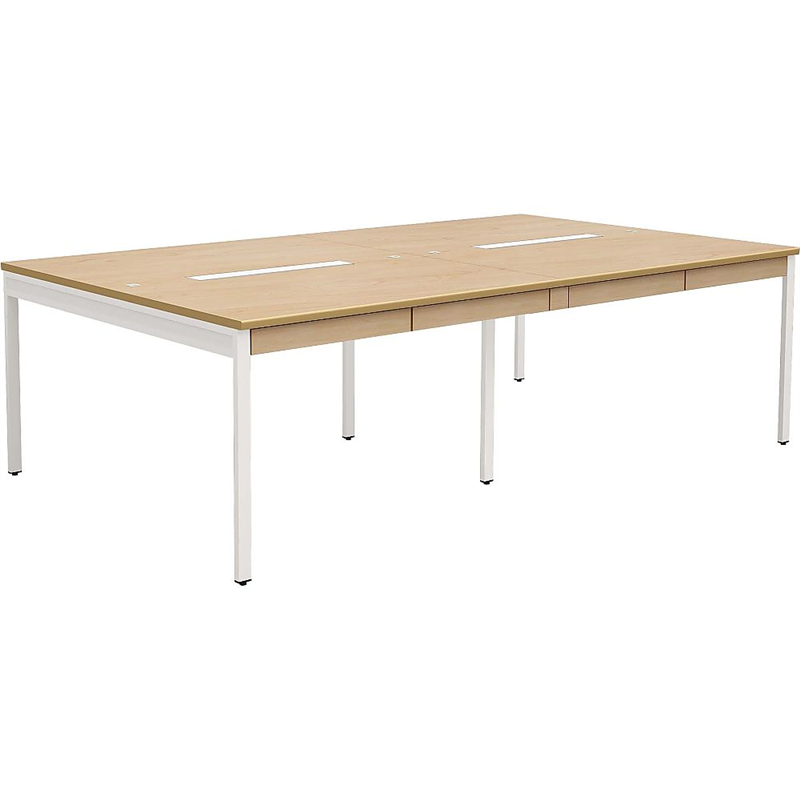 Y2K フリーアドレスデスク2414 引出し付き ナチュラル  1個(ご注文単位1個)【直送品】