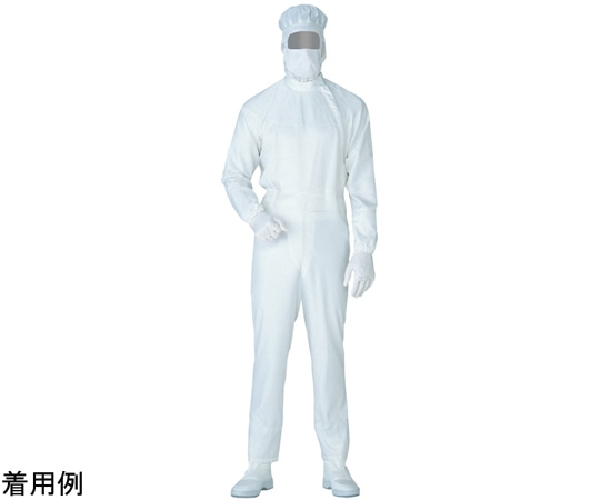 ミドリ安全 作業服クリーンウェア 超静電クリーンスーツ C1011W ホワイト 4L C1011W-4L 1着 (ご注文単位1着)【直送品】