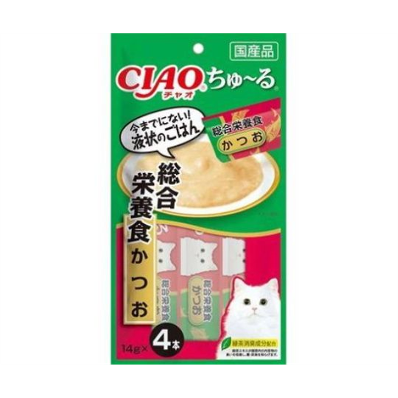 いなばペットフード CIAO ちゅ~る 総合栄養食 かつお 14g×4本 SC-158 1個（ご注文単位1個）【直送品】
