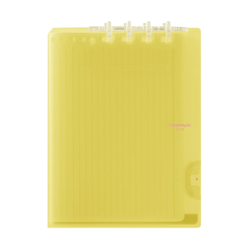キングジム 二つ折りリングノート コンパック B5 黄 9955TY 1冊(ご注文単位1冊)【直送品】