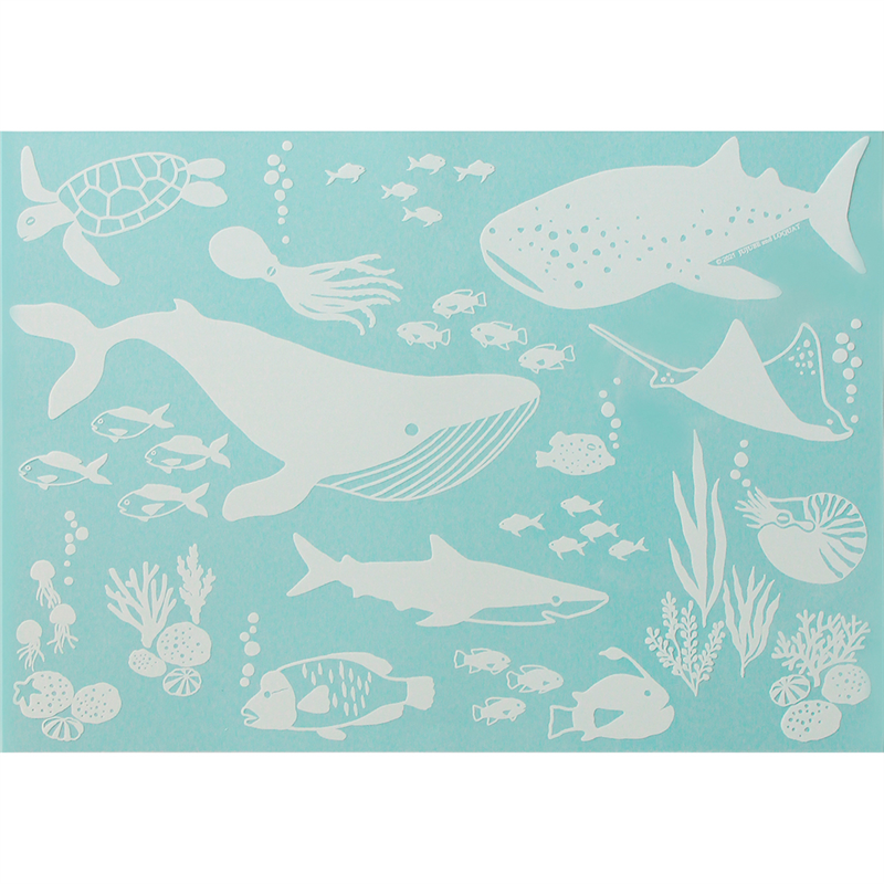 サンコーマーク工業 飛散防止シート 南国の生き物 QWS-541 1枚(ご注文単位1枚)【直送品】