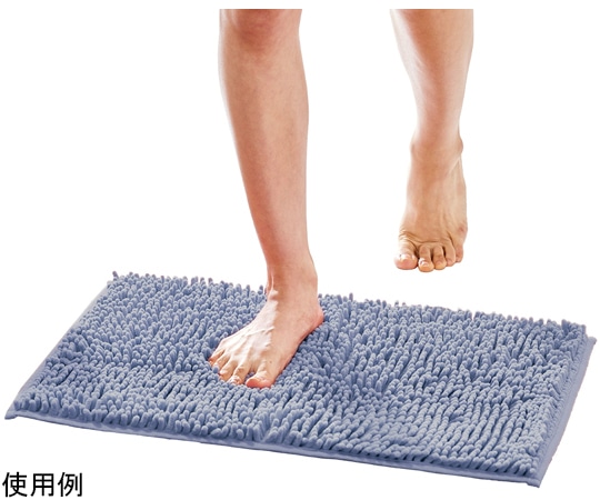 アイメディア マイクロファイバー吸水速乾バスマット ブルーグレー 1010082 1枚（ご注文単位1枚）【直送品】