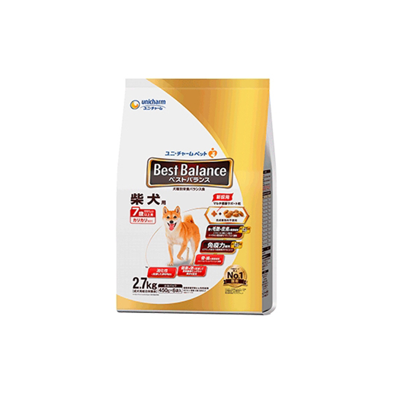 ユニ・チャーム ベストバランス カリカリ仕立て 柴犬用 7歳以上用 2.7kg  1個（ご注文単位1個）【直送品】