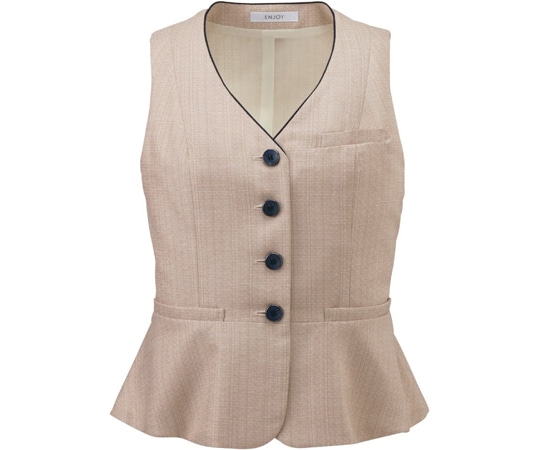 カーシーカシマ ENJOY ベスト PURETWEED ベージュ 7号 ESV705 1枚（ご注文単位1枚）【直送品】