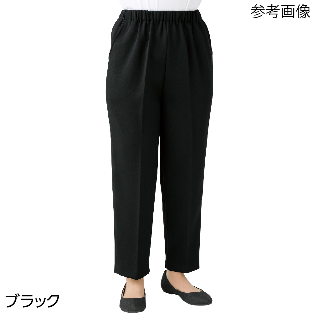 ケアファッション 婦人ナノヒーティング裾ファスナーパンツ ブラック L 股下60cm 98563 1枚（ご注文単位1枚）【直送品】