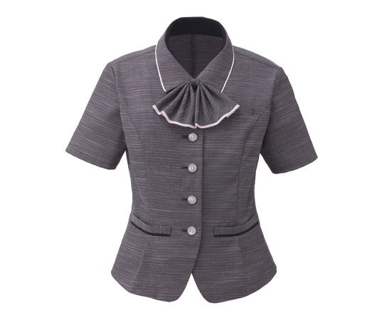 カーシーカシマ ENJOY オーバーブラウス POINT COLOR TWEED ブラック 5号 ESA618 1枚（ご注文単位1枚）【直送品】