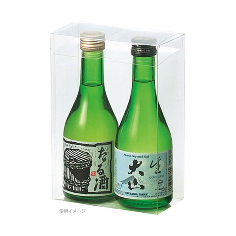 ヤマニパッケージ 贈答箱 クリアケース A-PET 300mL×2本入 300枚 K-449 1ケース（ご注文単位1ケース）【直送品】