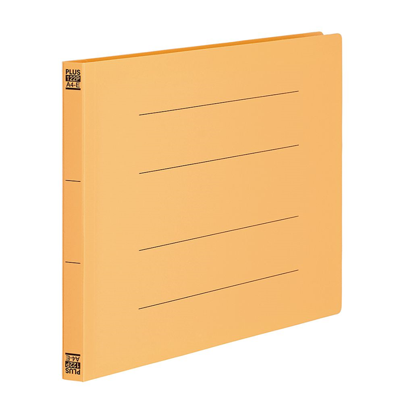 プラス PPフラットファイル A4E イエロー 1冊 No.122P 1冊(ご注文単位1冊)【直送品】