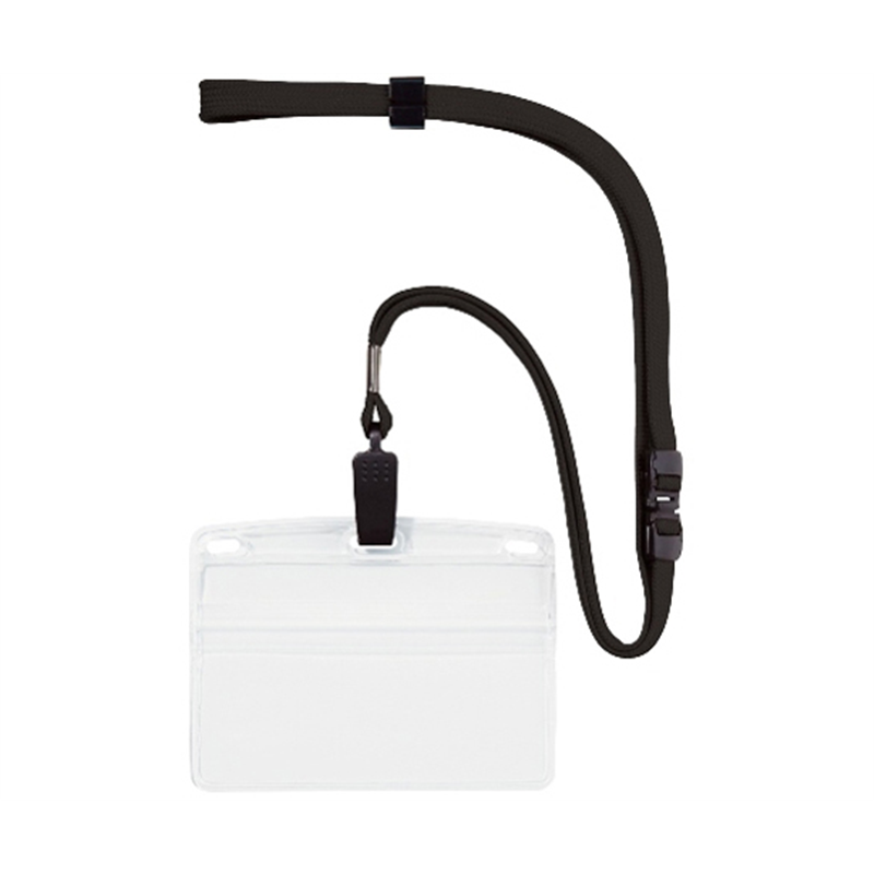 オープン工業 吊り下げ名札 クリップ式 ヨコ名刺 10枚 黒 NL-8-BK 1袋(ご注文単位1袋)【直送品】