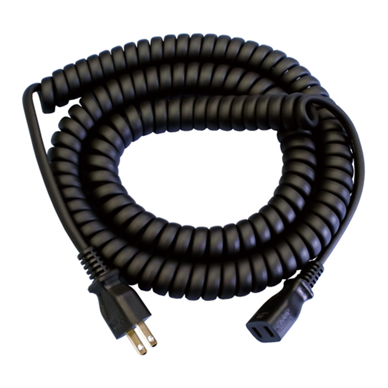 長岡特殊電線 抗菌カールコード 黒 EC-03BK 1本(ご注文単位1本)【直送品】