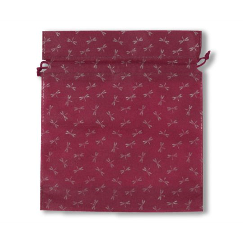 三和 不織布巾着蜻蛉柄ワインレッド 1箱(1000枚入) SW2528TONB -WR 1箱(ご注文単位1箱)【直送品】