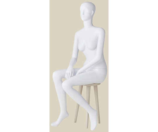 ストア・エキスプレス 婦人全身リアルマネキン 座りポーズ 61-780-43-1 1台(ご注文単位1台)【直送品】