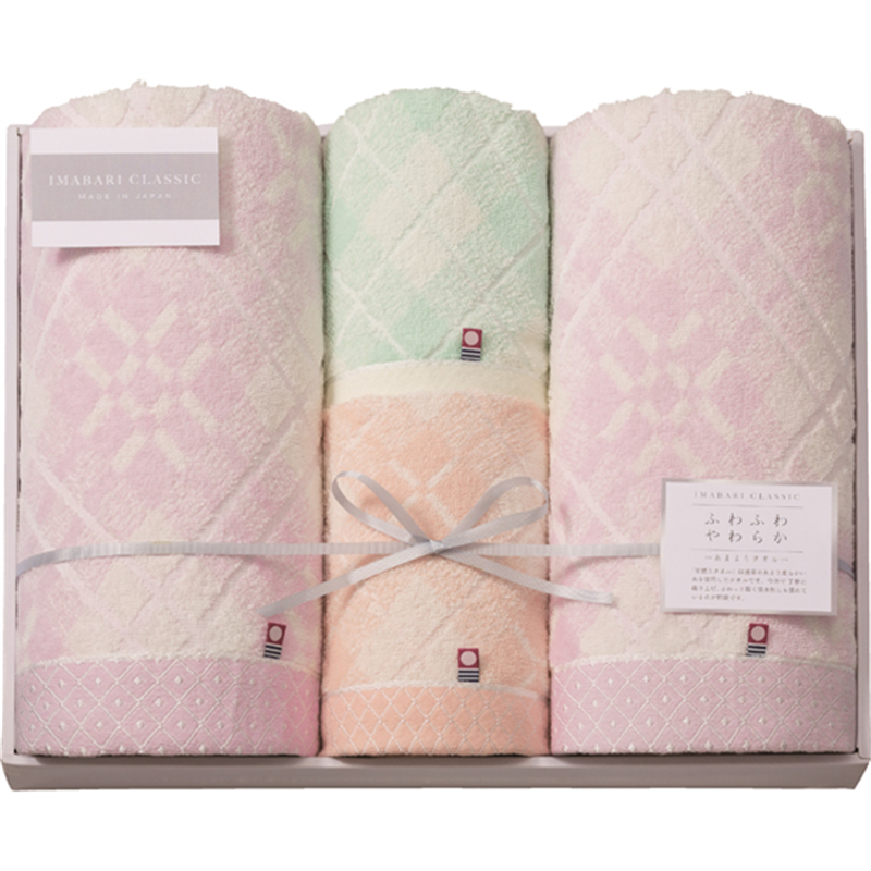 プレーリードッグ 今治クラシック(ふわもち甘撚り)バスタオル2枚・フェイスタオル・ウォッシュタオル ICFM-807 1セット(ご注文単位1セット)【直送品】