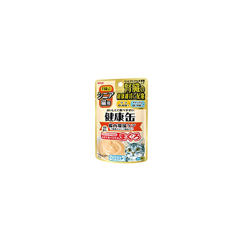 アイシア 健康缶パウチ シニア猫用 腸内環境ケア 40g KCP-9 1個（ご注文単位1個）【直送品】