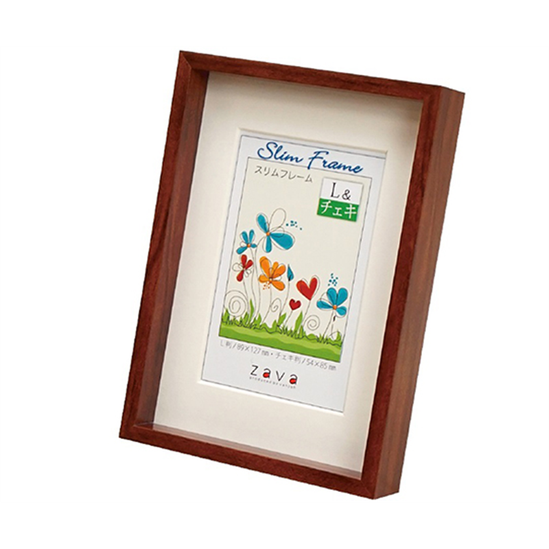 万丈 スリムフレーム L&チェキ ブラウン VSL-L-BR 1個(ご注文単位1個)【直送品】