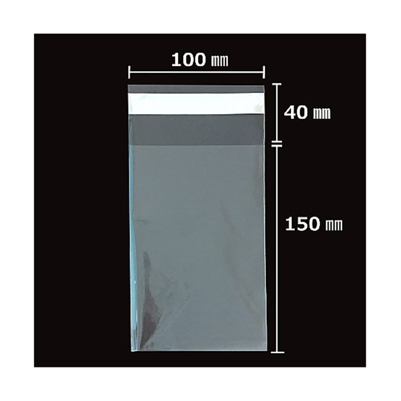 アズワン 【100枚】透明袋 テープ付き 10×15cm 61-290-5-11 1セット（ご注文単位1セット）【直送品】