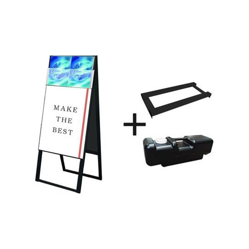 常磐精工 ブラックカタログケーススタンド看板 Dタイプ B2両面 ウエイトアーム・水タンクセット BKCSKD-B2R-3SET 1個（ご注文単位1個）【直送品】