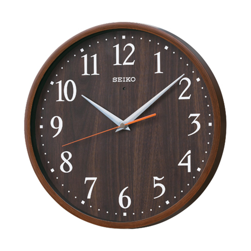セイコー 電波掛時計 φ300×45mm 濃茶 KX399B 1個(ご注文単位1個)【直送品】