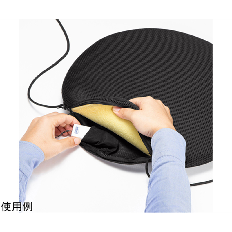 サンワサプライ スマートクッション ブラック W395×D395×H38mm SNC-CS1-BLEBK 1セット（ご注文単位1セット）【直送品】