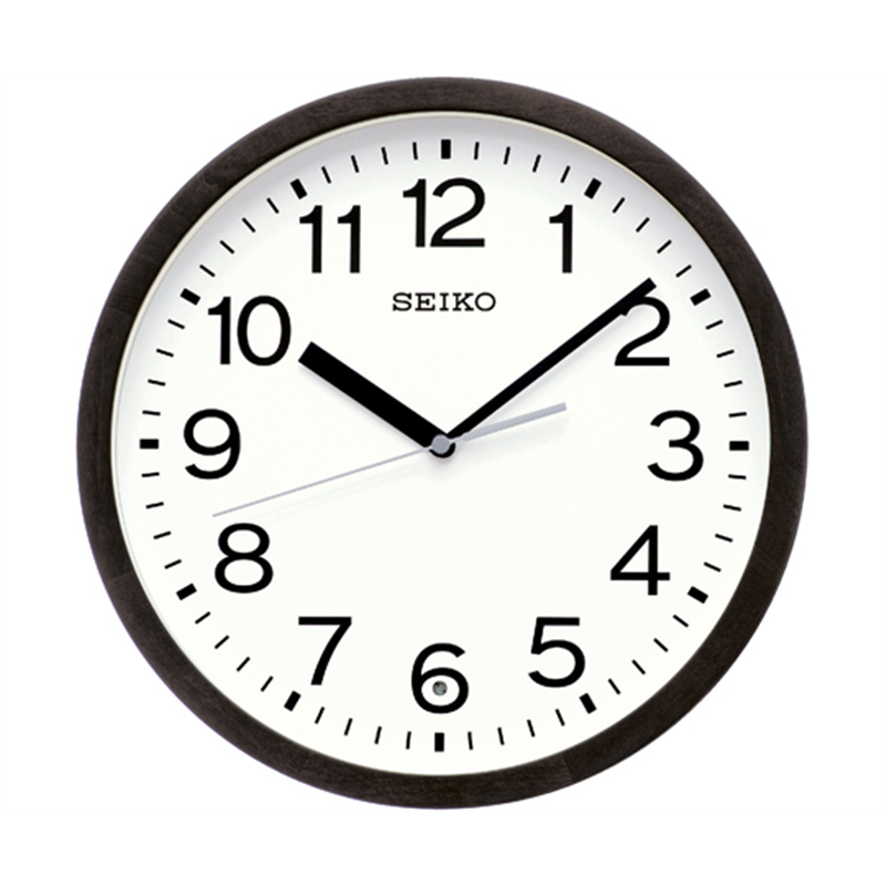 セイコー 電波掛時計 φ300×47mm 黒 KX249K 1個(ご注文単位1個)【直送品】
