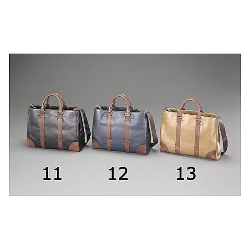 アズワン 420x310x120mm 高級トートバッグ (茶) EA927BK-13 1個(ご注文単位1個)【直送品】