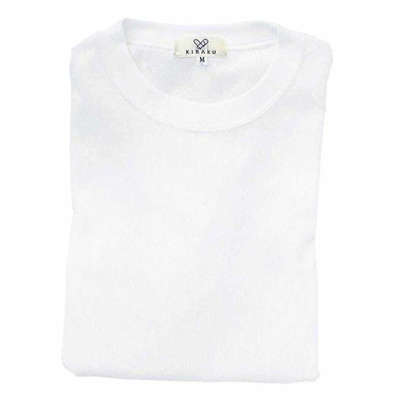 KIRAKU(トンボ) Tシャツ ホワイト 4L(身丈82cm) CR003-01 4L 1枚(ご注文単位1枚)【直送品】