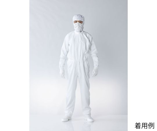 東洋リントフリー クリーンルーム用ツナギ服 ホワイト 5L FC141C-01 5L 1枚 (ご注文単位1枚)【直送品】